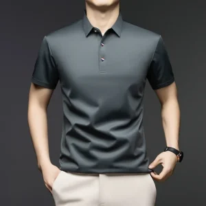 BROWON Brand 2025 New Summer Tops Men's Short Sleeve T-shirt Solid Color Streetwear Work Casual T-shirt for Man Clothes